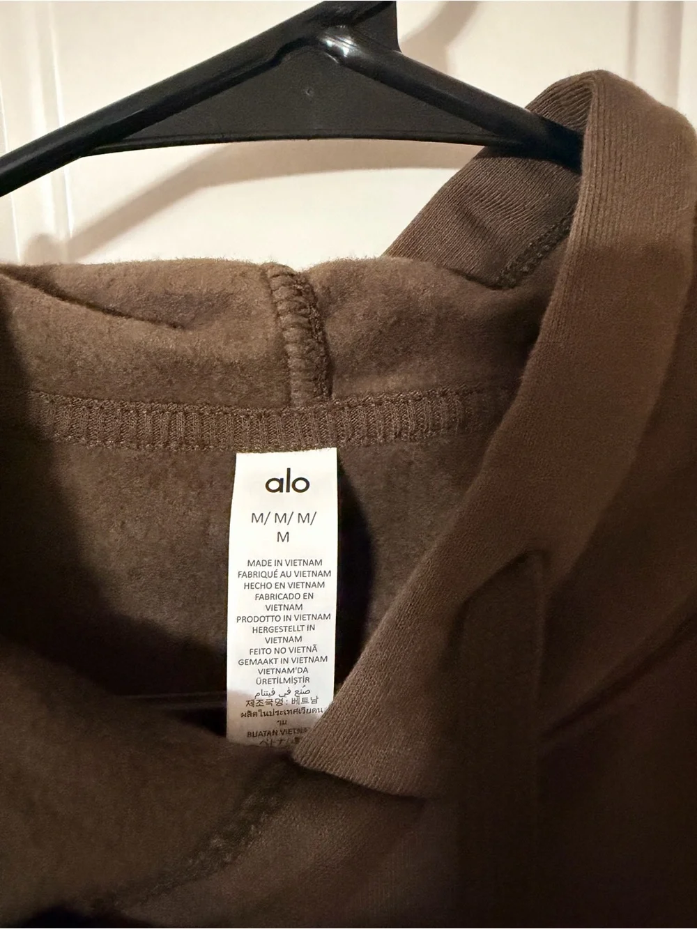 ALO Yoga Men's Chocolate Brown Crewneck Hoodie